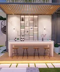 Party terrace and bar counter project detail 8